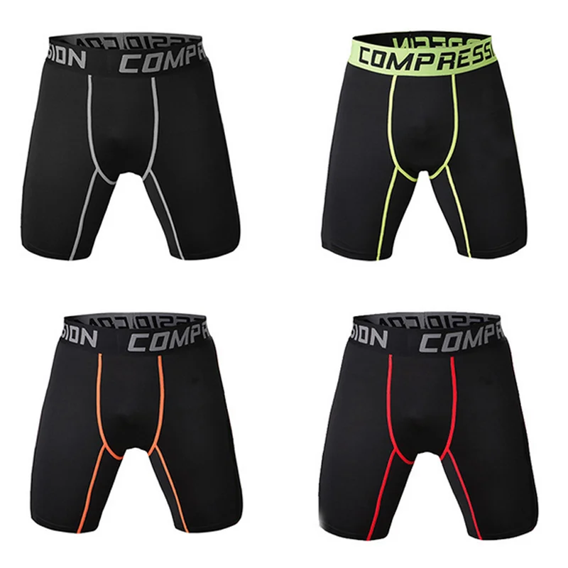 

New Fashion Plus Size Men Compression Base Layer Boxer Shorts Under Skin Sport Training Tight Pant