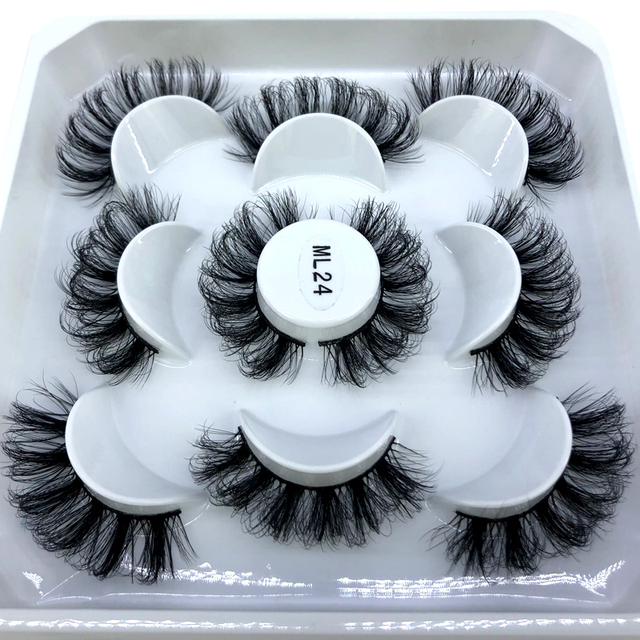 5 pairs natural false eyelashes fake lashes long makeup 3d mink eyelashes eyelash extension mink eyelashes for beauty