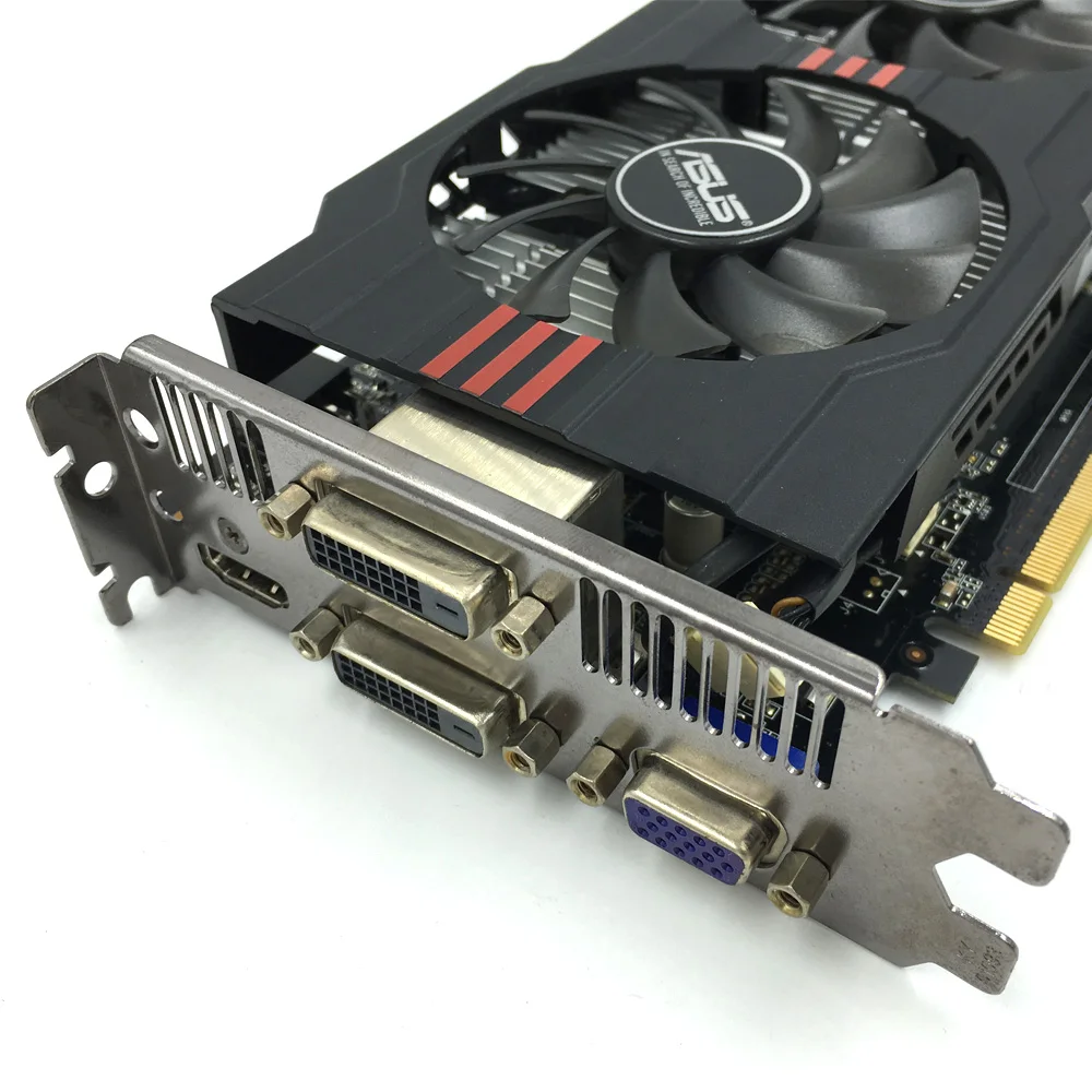 Видеокарта ASUS GTX 750Ti 2 Гб 128 бит GDDR5 видеокарты для nVIDIA Geforce GTX 750 Ti 2 Гб GTX750Ti 2 Гб VGA карты 1050 б/у