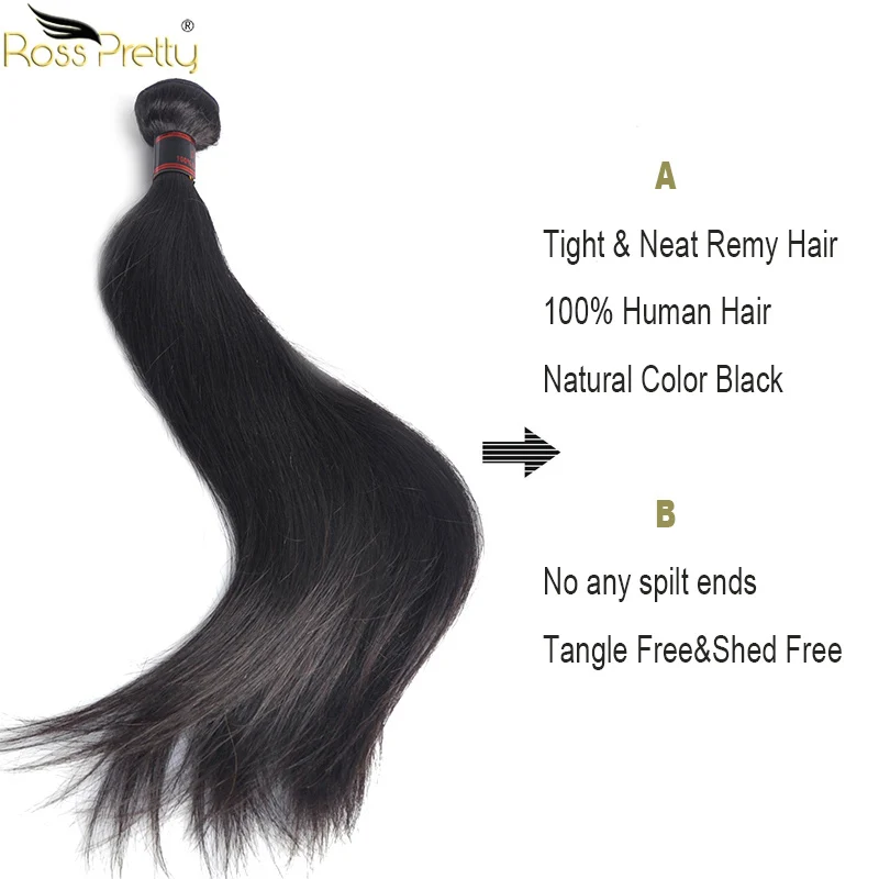 Длинные волосы от 8 до 36 дюймов Ross Pretty Remy бразильские прямые пряди человеческие в