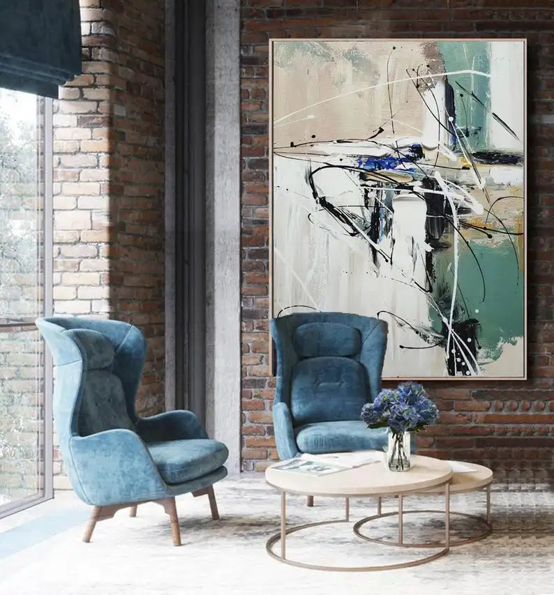 

Extra Large Wall Art On Canvas Original Abstract Painting Contemporary Art Mdoern Living Room Decor Office Oversize Artworks
