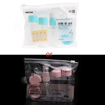 

7Pcs/set Mini Travel Mini Plastic Transparent Empty Make Up Container Bottle Kit