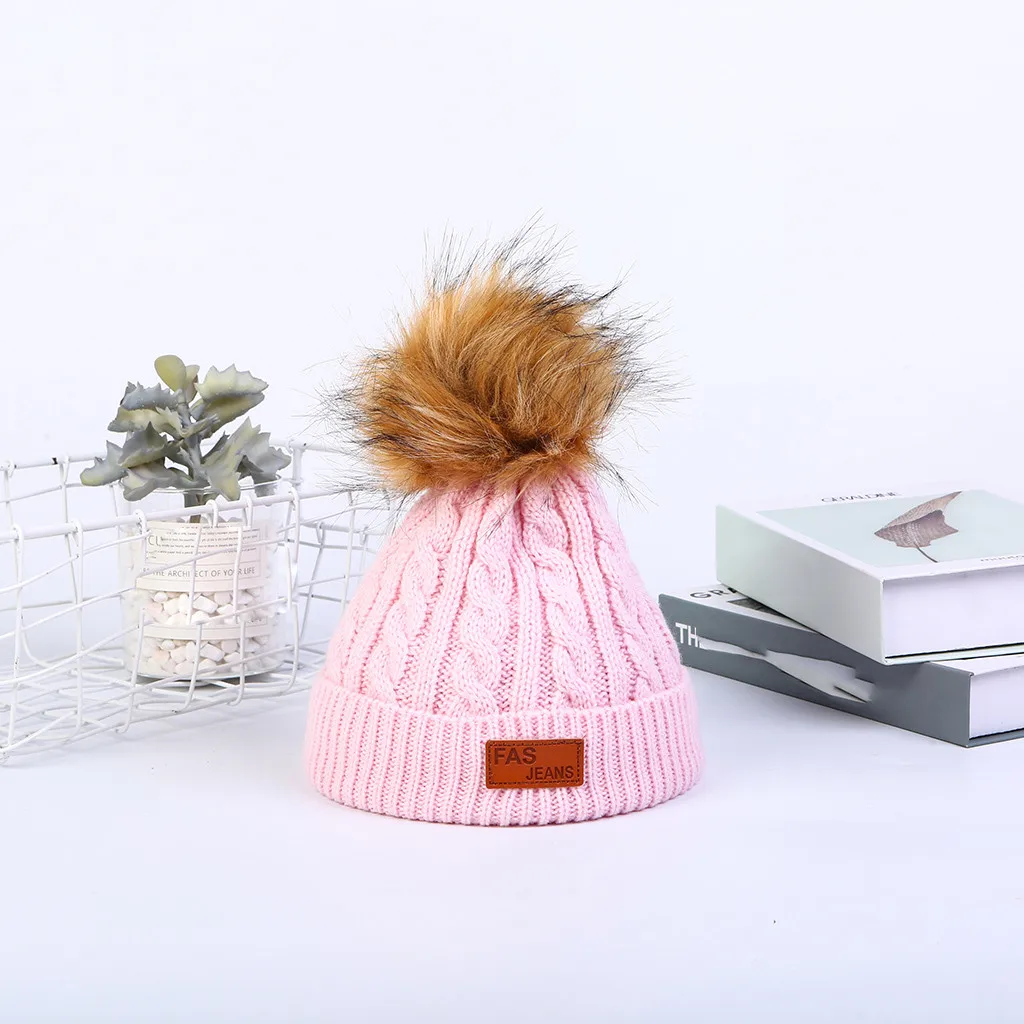 Зимняя утолщенная теплая шапка унисекс для мужчин и женщин теплая шапка с ушками с Hairball головной убор Chapeau Лидер продаж