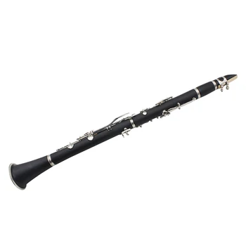 

Clarinet ABS 17 Key bB Flat Soprano Binocular Clarinet with Cleaning Cloth Gloves 10 Reeds Screwdriver Reed Case Woodwind