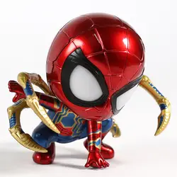 Аниме Marvel Человек-паук возвращение на родину Человек-паук версия мини с светодиодный свет ПВХ Фигурки игрушки автомобиль домашнее