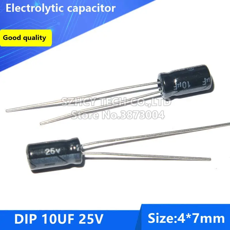 

100pcs DIP 10UF 25V 4*7 Electrolytic capacitor