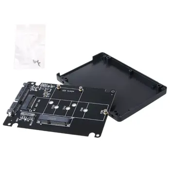 

MSATA/M.2 NGFF to SATA3 Adapter Card Enclosure Box for 2.5\" SSD PC Computer