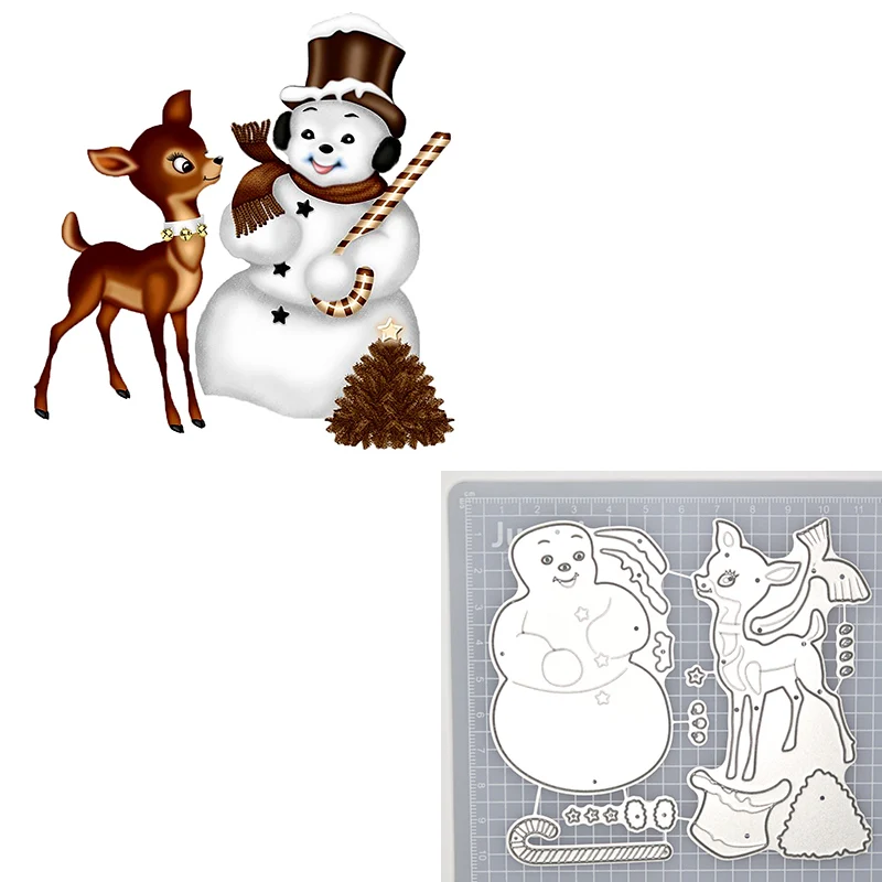 Снеговик девочка и мальчик металлические Вырубные штампы кукла тиснение трафарет для скрапбукинга "сделай сам" штампы - Цвет: 25