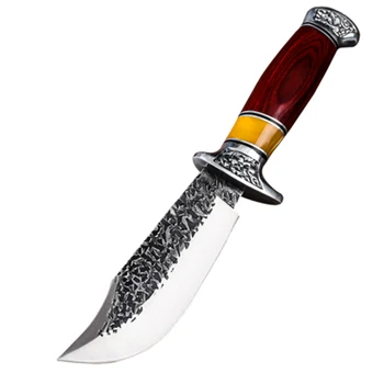 

Forged Knife Outdoor Wild Survival Saber Wilderness Knife Self-defense Sharp Knife Geometry Knife Gas Straight Knife