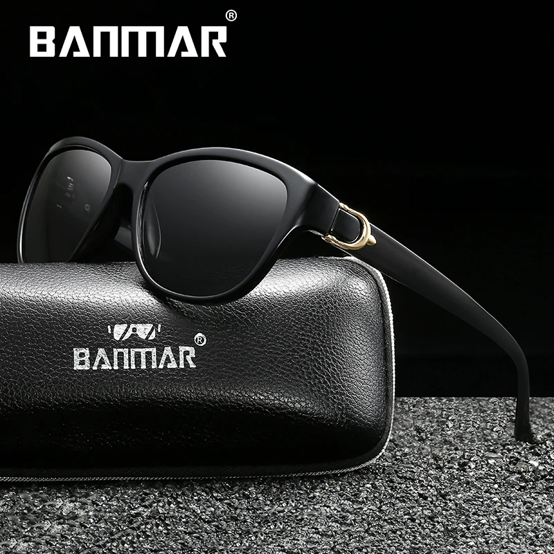 

Очки солнцезащитные BANMAR женские поляризационные, роскошные модные брендовые дизайнерские солнечные очки «кошачий глаз» в винтажном стиле