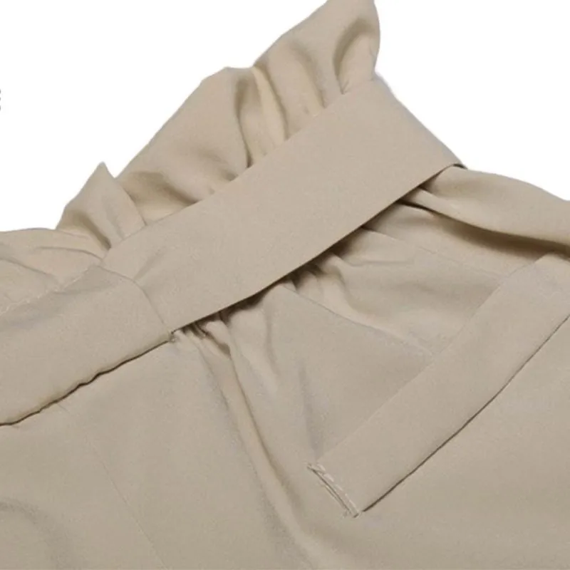 Высокая талия черный белый Женская юбка шорты летние модные женские с бантом на поясе короткие Горячие шорты X
