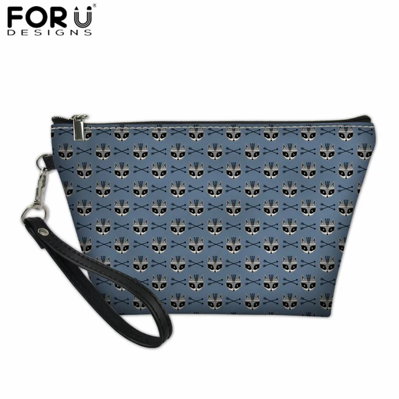 FORUDESIGNS/ Несессер для косметики макияж енот печать тщеславие случае Модные Женские Ручная сумочка косметичка Несессер-feminina - Цвет: Z3794Z8