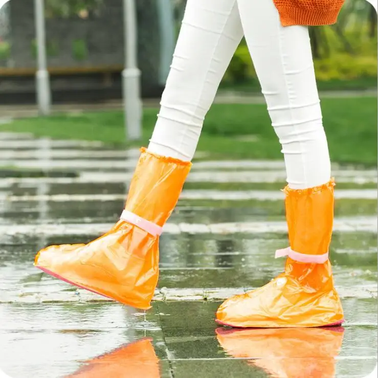 Непромокаемые водонепроницаемые бахилы для путешествий на открытом воздухе для мужчин и женщин; непромокаемые сапоги на высоком каблуке с защитой от скольжения