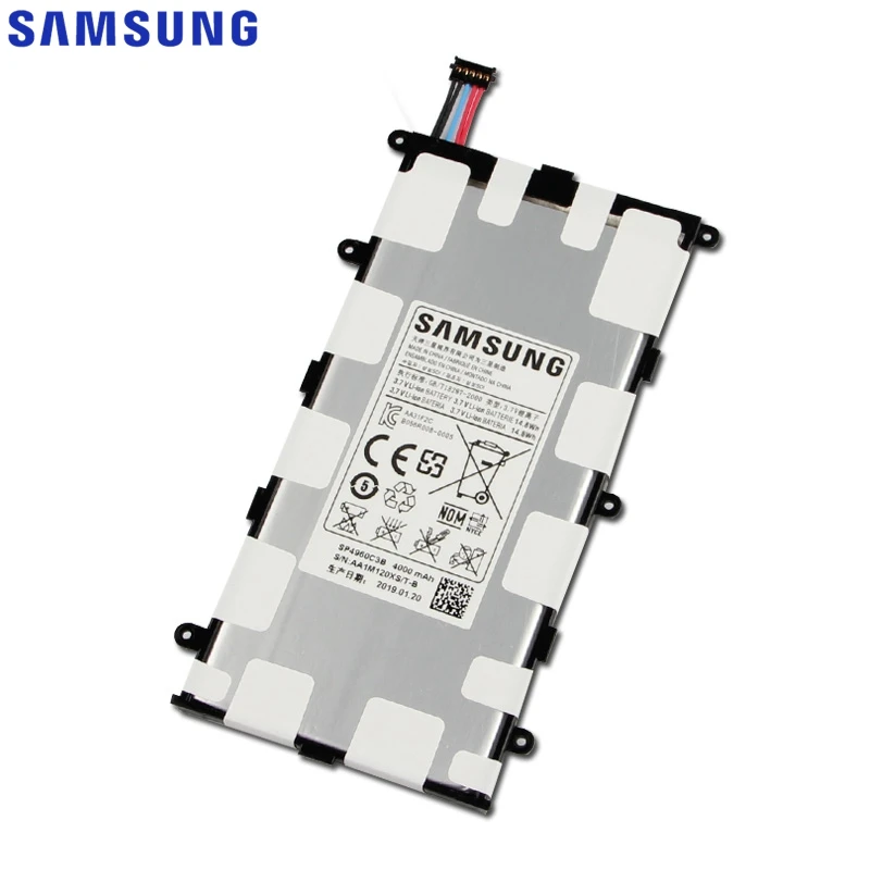 Сменный аккумулятор samsung SP4960C3B для Galaxy Tab 7,0 Plus P6200 P6210 P3110 P3100 GenuineTablet аккумулятор 4000 мАч