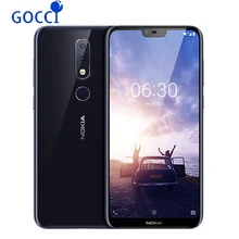 Мобильный телефон Nokia X6/6,1 plus, 5,8 дюймов, 18:9 FHD+ Восьмиядерный процессор Snapdragon 636, 3060 мАч, Мп+ Мп камера, сканер отпечатков пальцев, смартфон