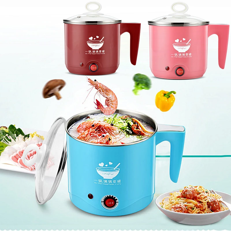 Mini cocina eléctrica para el hogar, olla de acero inoxidable 400W, multifunción, 1L|Ollas de sopa y caldo| - AliExpress