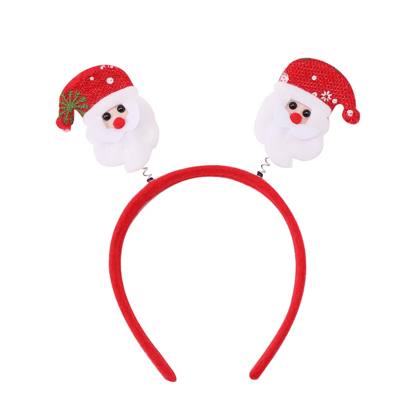 16 New Happy Christmas Hairbands For Women Girls Lovely Cartoon Santa Claus Snowman Antlers Tree Headband Fashion Hair Accessories - Цвет: 16