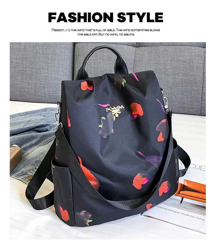Оксфорд рюкзак женский водонепроницаемый рюкзак с цветочным принтом школьные сумки для подростков дорожная сумка для девочки mochila feminina большой емкости