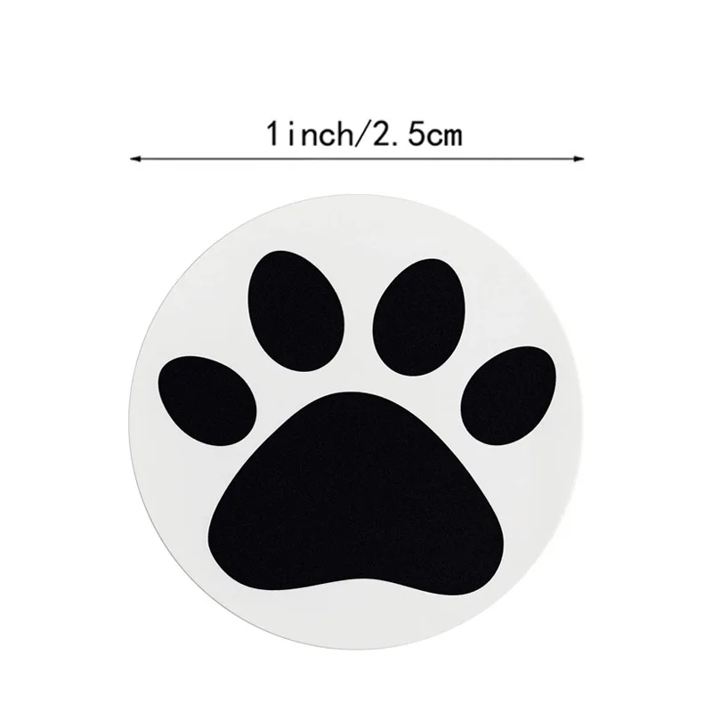 50-500pcs Black Paw Print Stickers Dog cat bear Paw Labels Stickers for laptop reward sticker stationery teacher for student