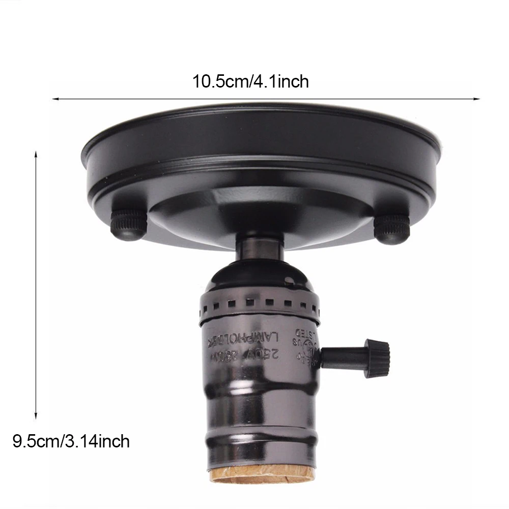 Старинный держатель лампы E27 потолочный шуруп светильник Стенд Тип античная лампа держатель Ретро база алюминиевый винтажный патрон E26 douille