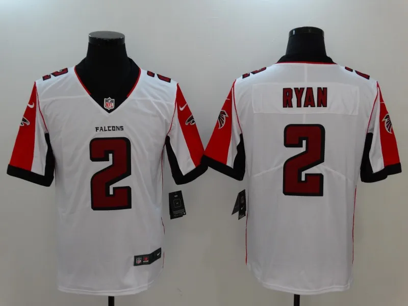 Слоновая кость Мужские футболки для футбола, Matt Ryan Calvin Ridley evonta Freeman Deion Sanders - Цвет: Слоновая кость