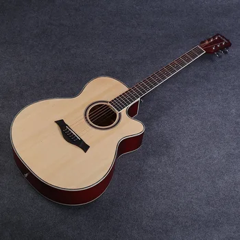 

40-Inch Mid-Range Matte Spruce Basswood Guitar Folk Music Cutaway Guitar Guitar