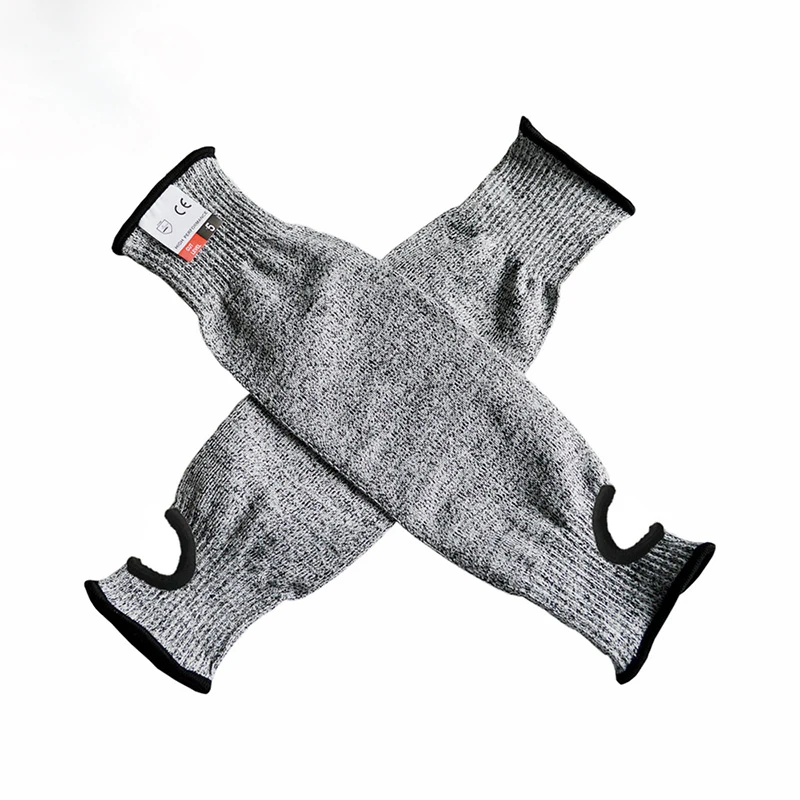 Устойчивые к порезам трикотажные рукава уровень 5 Защита Slash устойчивые рукава с слотом для большого пальца предотвращает царапины раздражение кожи