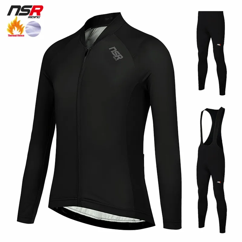new 2021 Korea NSR Men Winter Thermal Fleece long sleeve cycling jersey Top quality bicycle racing Jersey gear ciclismo | Спорт и