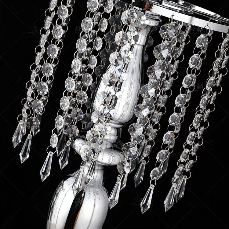 Nueva cortina de abalorios de cristal acrllico en forma de S que gira camino plomo boda accesorios noria sirena
