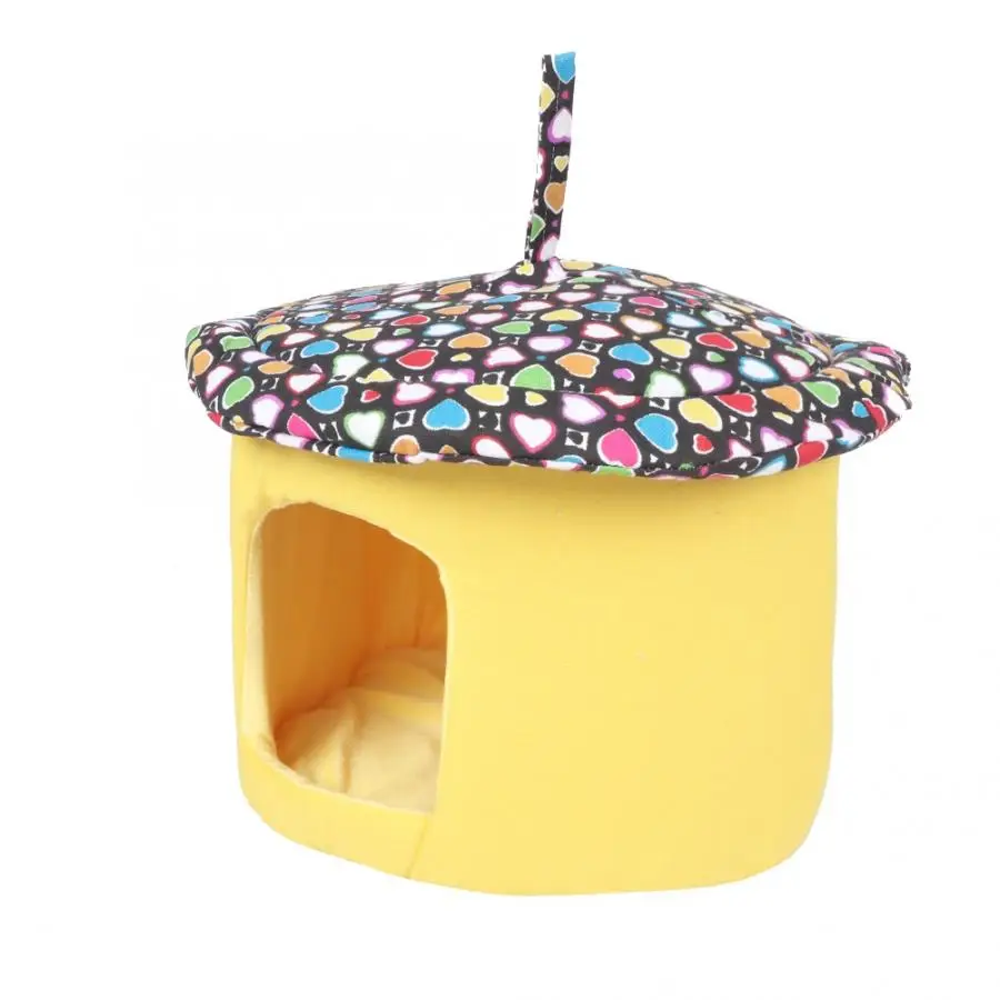 Dogs House SofaPet Cushion Blanket And Sponge Folding Round Yellow Portable Breathable Cat Dog House Pet Supplies