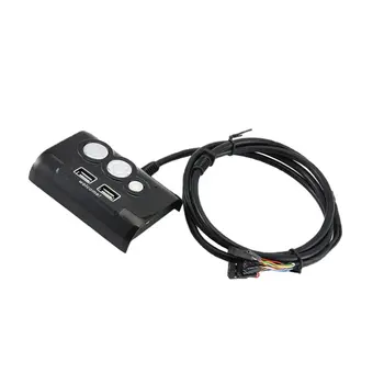 

Computer Desktop PC Power Switch Supply on / off Reset Button Dual Switch with USB Ports and Audio to Office Internet Cafes