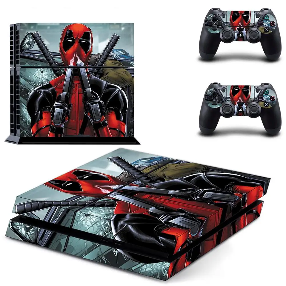 DPTM2307 PS 4 наклейки Deadpool PS4 Виниловая наклейка для кожи Play station 4 Adesivos Pegatinas для консоли playstation 4 и 2 контроллера - Цвет: DPTM2307