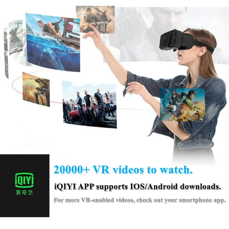 Occhiali VR per realtà virtuale 3D per smartphone cellulari per telefono Cuffie da 7 pollici Gioco per casco Wirth Real Viar Goggles Dispositivi Set di lenti - immagine 5