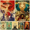 Póster de papel Kraft clásico para decoración de la habitación del hogar, póster de Avatar The Last airdobler Aang Fight Anime, imagen artística de pared ► Foto 1/6