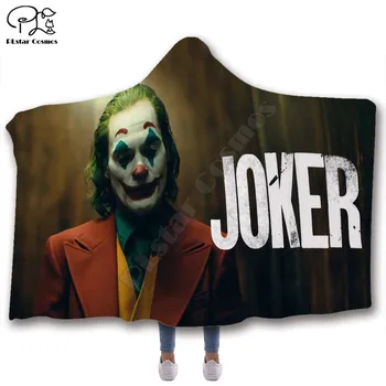 

Jack the Clown Movie character pattern Hooded Blanket Adult colorful child Sherpa Fleece Wearable Blanket Microfiber Bedding