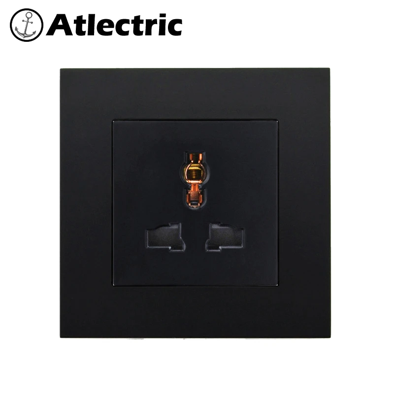 Atlectric универсальная розетка двойной USB порт зарядное устройство с розеткой адаптер ПК пластиковая панель универсальная Сетевая розетка вилка 13A розетка
