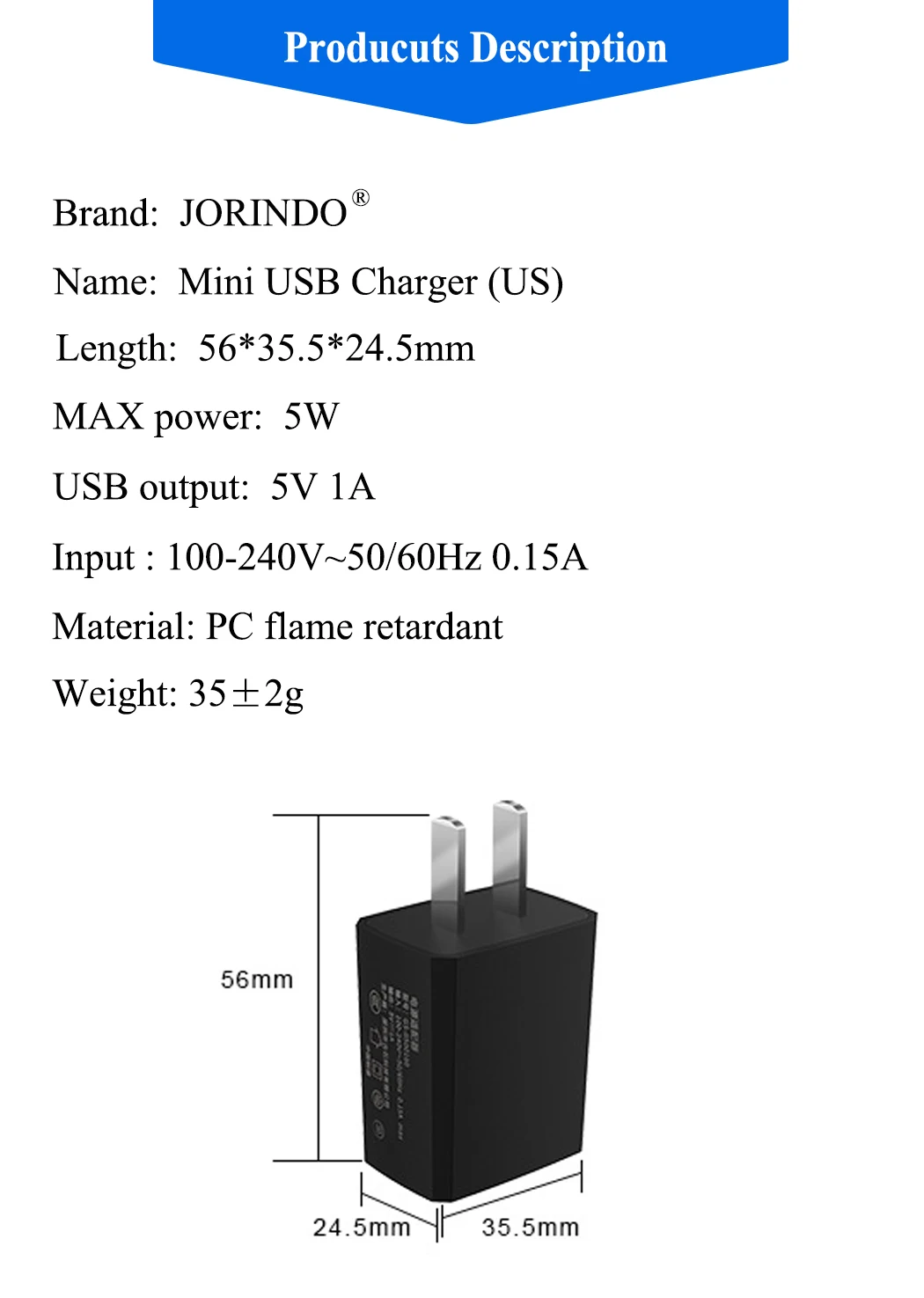 USB зарядное устройство Универсальный Apple IPhone11Pro/Xs Max Android 5 V/1A адаптер
