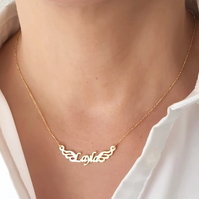 Personalized Custom Name Necklace Angel 