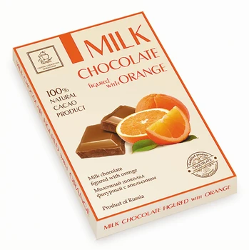 

75g chocolate figured set milk chocolate with Orange
