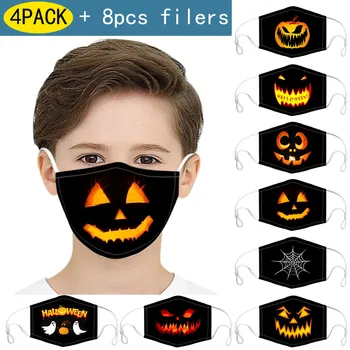 

Children Halloween Print Face Masks Windproof Washable Masks Cloth Mouth Mask Mouth Cover Mouth Mask Washable Mouth Face Mask Re