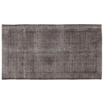 

Handmade Gray Vintage Overdyed Turkish Area Rug 132x240 Cm-4'4''X7'10''