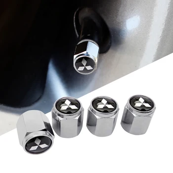 

For Mitsubishi ASX Lancer 9 10 L200 Pajero Outlander Eclipse EVO Galant Car Tire Valve Caps Wheels Decoration Auto Accessories