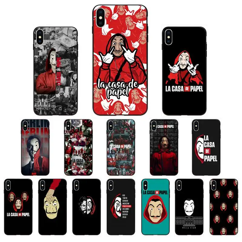 Motirunner La Casa De Papel Money Heist мягкий черный чехол для телефона iphone 11 Pro Max X XS MAX 6 6s 7 8 Plus 5 5S
