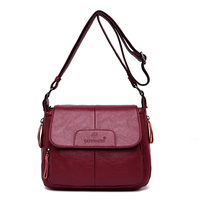  New Soft Leather Flap Messenger Bag Luxury Handbags Women Bags Designer Handbags High Quailty 2018  - 32917989855