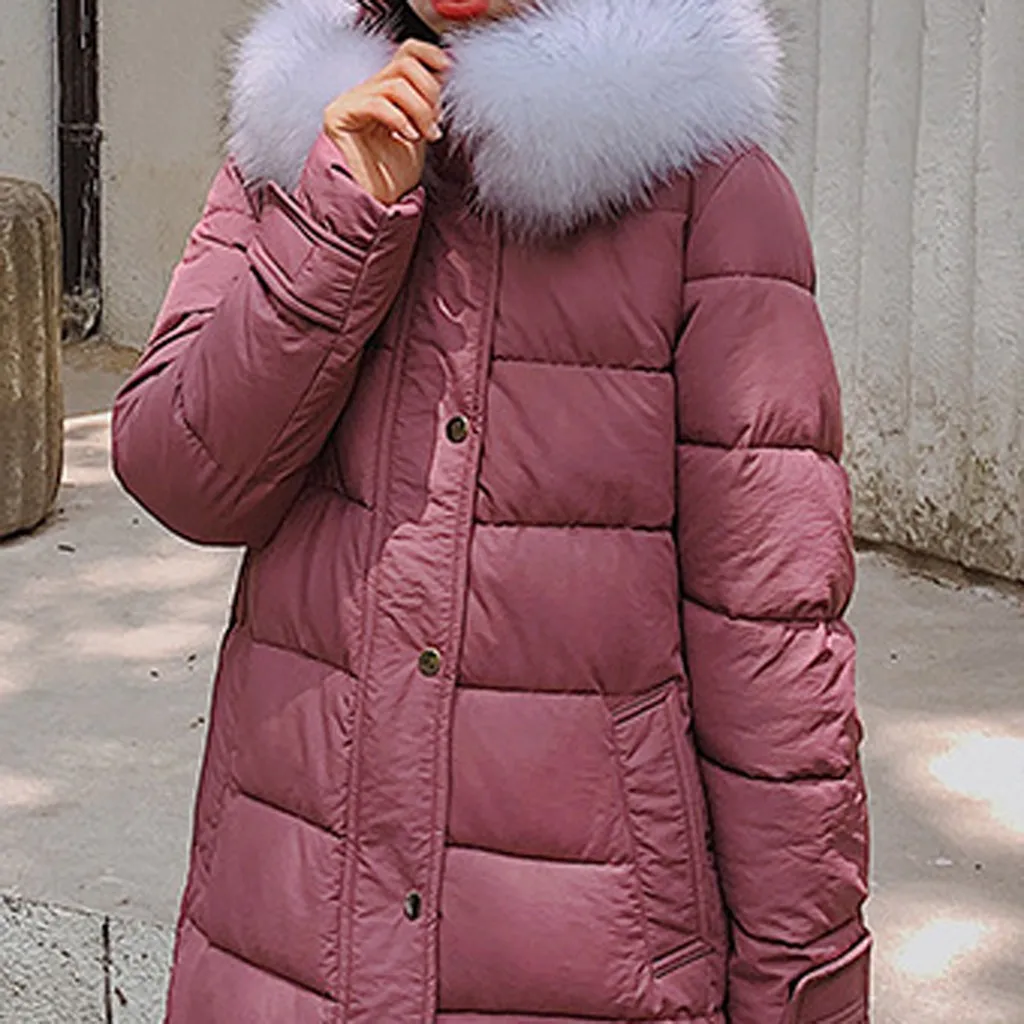 Модное женское зимнее теплое пальто с капюшоном толстый теплый Свободный удлиненный верхний жакет W909