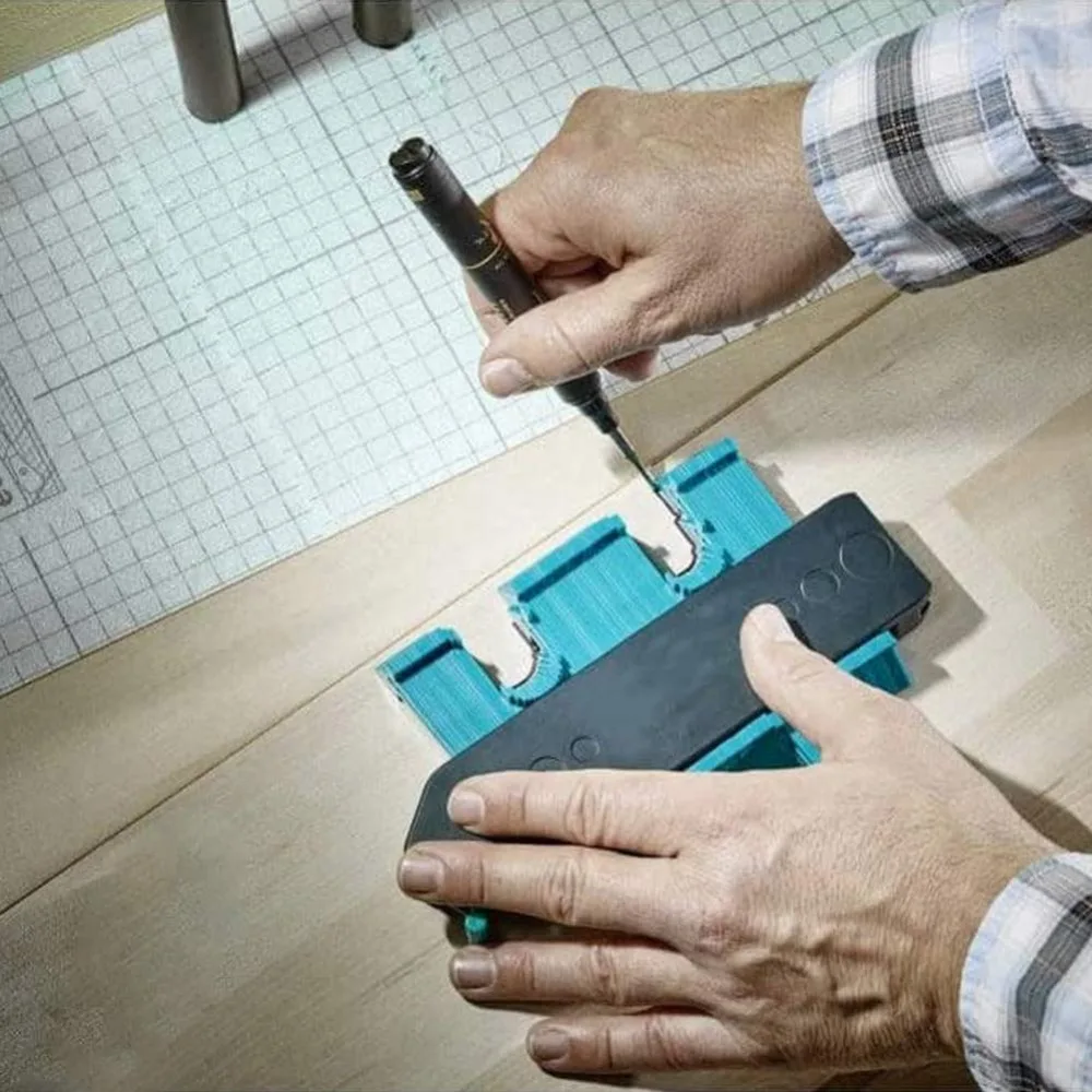 2 Pcs Plastic Gauge Contour Profile Copy Gauge Duplicator 5 Width Wood Marking Tool Set Tiling Laminate Tiles General Tools