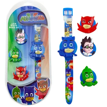 

PJ Masks Cartoon Flip Electronic Watch Interchangeable Doll Head Boy And Girl Student Cartoon Toy Watch