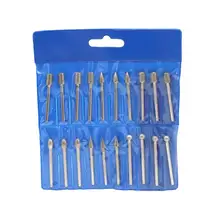 WINOMO 20pcs 3.0mm Diamond Grinding Burr Drill Bits For Rotary Tool Electric Grinder Pneumatic Engraving Pen Machine