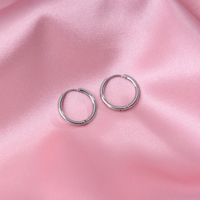 6MM Surgical Steel Small Mini Hoop Earrings Stainless Ring Nose Helix Cartilage Tragus Labret Piercing Ear Studs Loop Earing