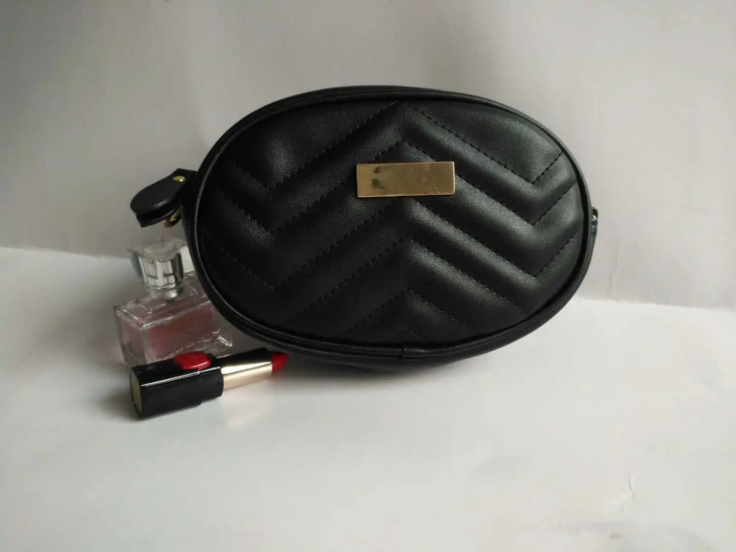 

2019 New Style WOMEN'S Bag Mini Bag PU Sling Bag V Embroidered Oval Wallet Women's Trend Bag